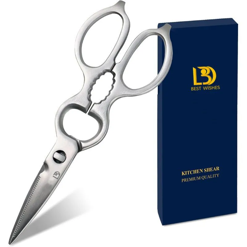 Multifunctional Stainless Steel Kitchen Scissors Heavy Duty Detachable Poultry Shears Nut Cracker Bottle Opener Sharp Meat Scissor Tool