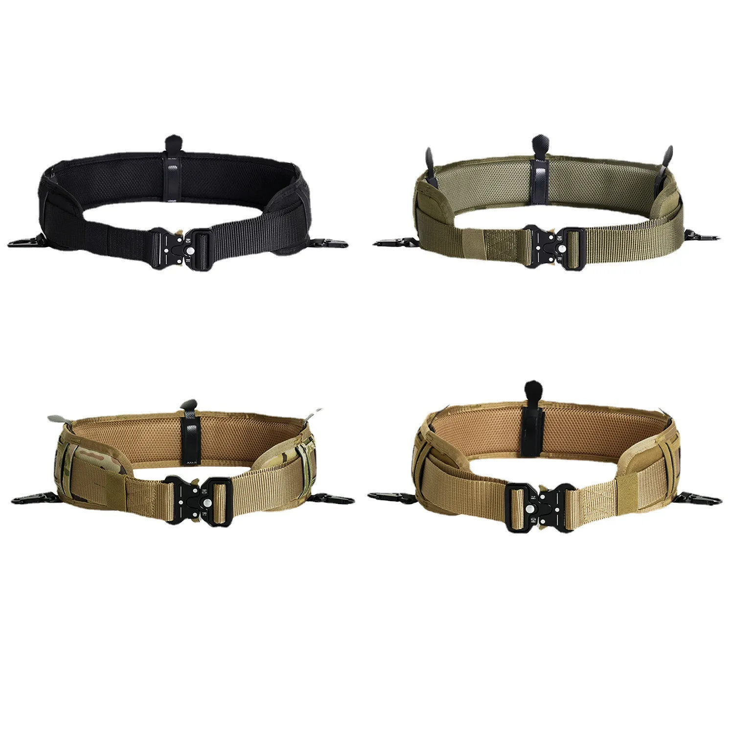 Outdoor Tactical Belt Girdle Set Heavy Duty Nylon Canvas Military Training Quick Release Metal Buckle 24KN Waistband For Men