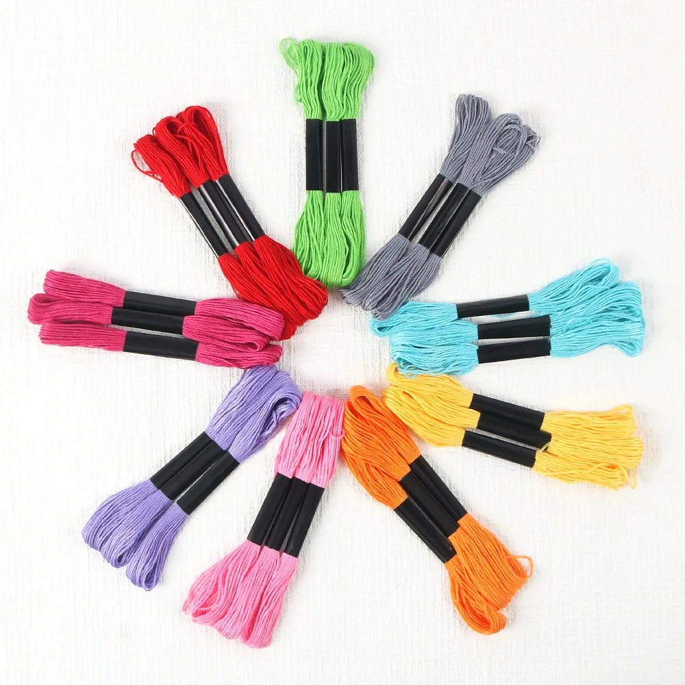 Multicolored Cotton Embroidery Floss Cross Stitch Thread Skeins For Hand Sewing Knitting Craft DIY Arts Projects
