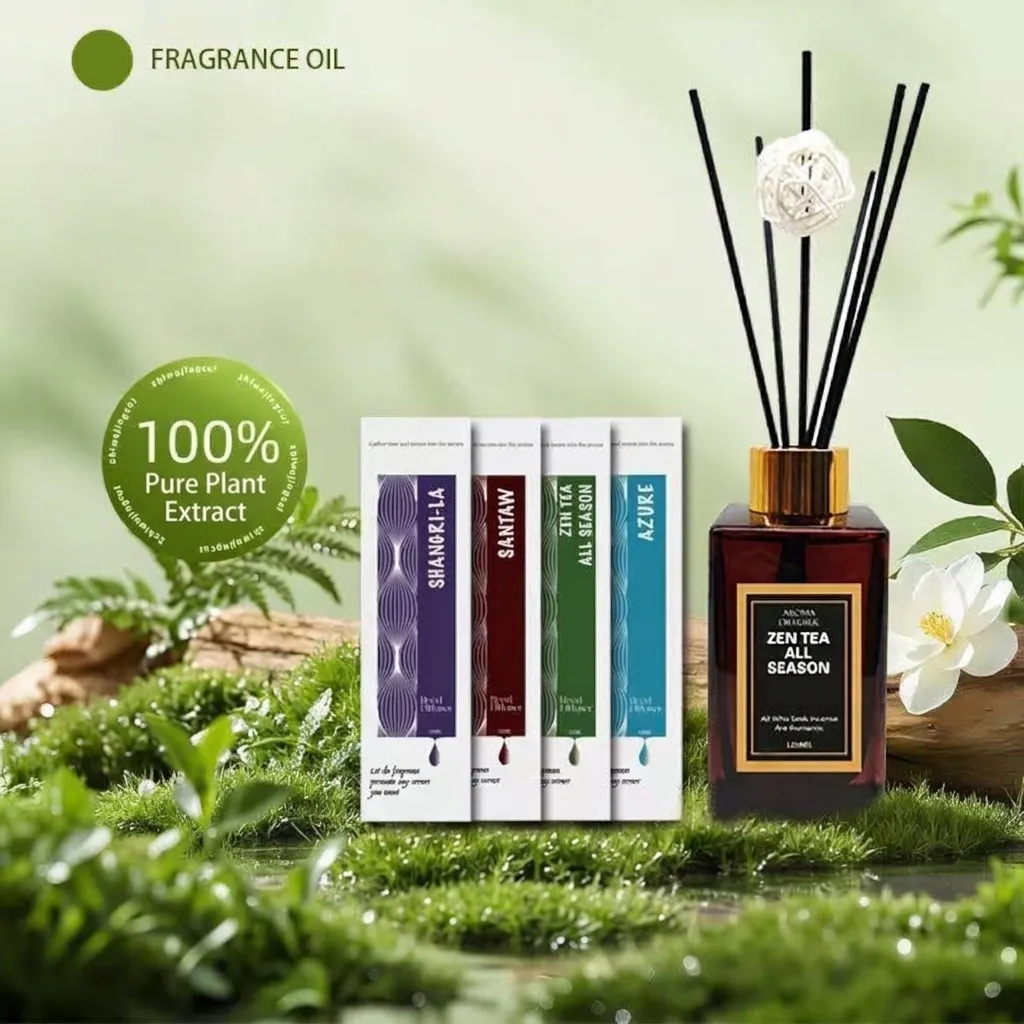 Difusor de Varillas Sin Llama Set de Aceites Esenciales Frasco de Vidrio Ambientador para Dormitorio Baño Hotel Decoración