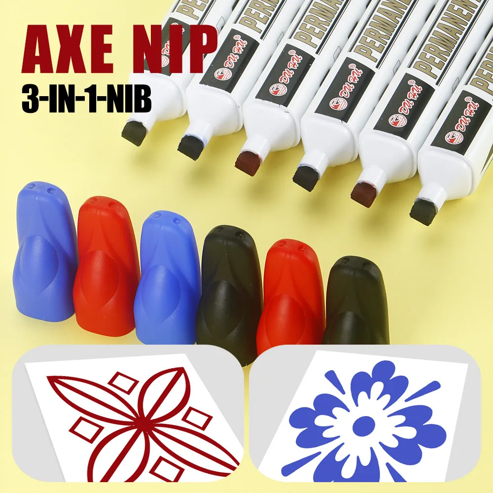 Creative Train Shaped Permanent Marker Waterproof Oil Based Chisel Tip Quick Drying Large Capacity Office School Marker Pen