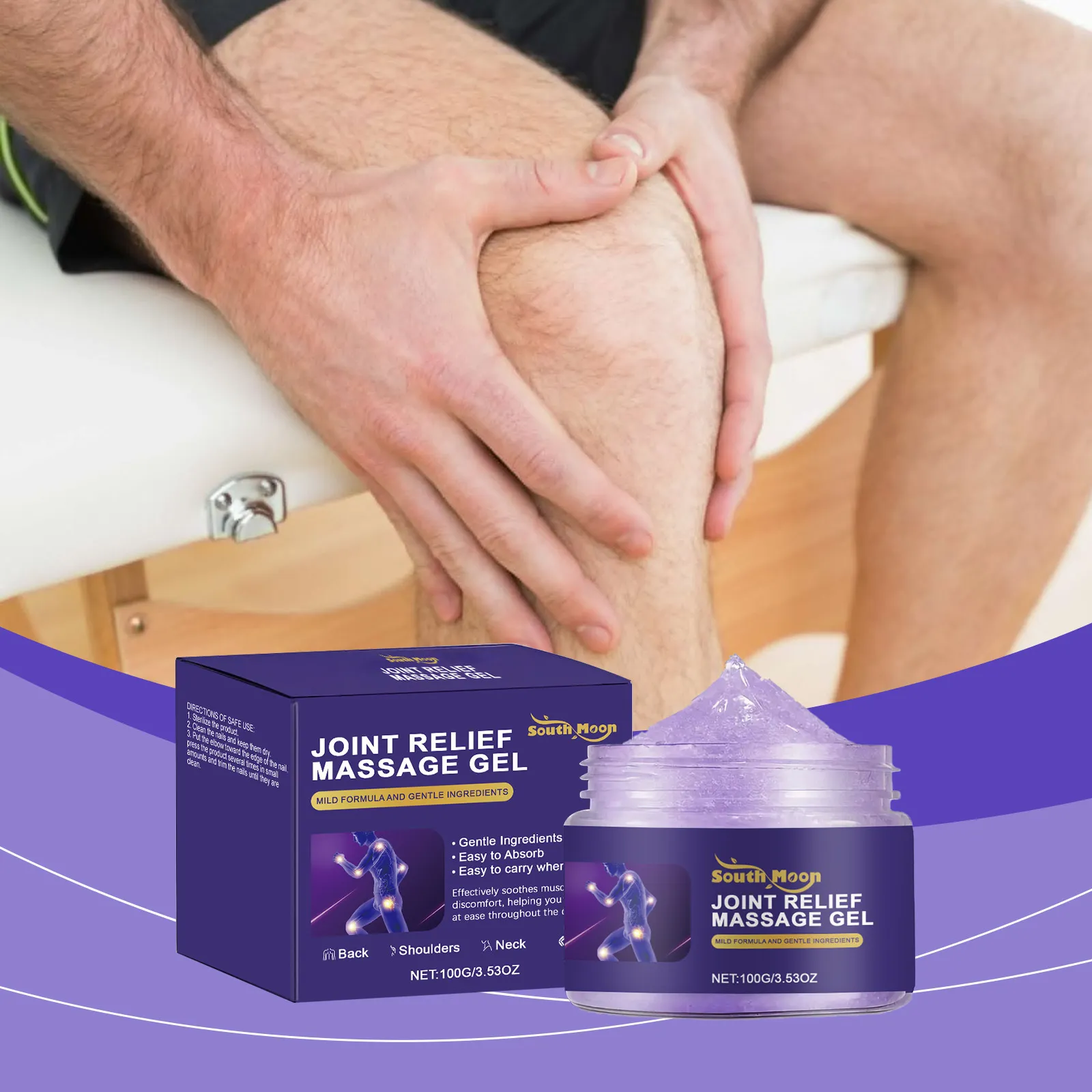 Joint Relief Massage Gel Mild Formula Gentle Herb Ingredients Body Care Cream For Back Shoulder Neck Joint Relief Daily Care Gel