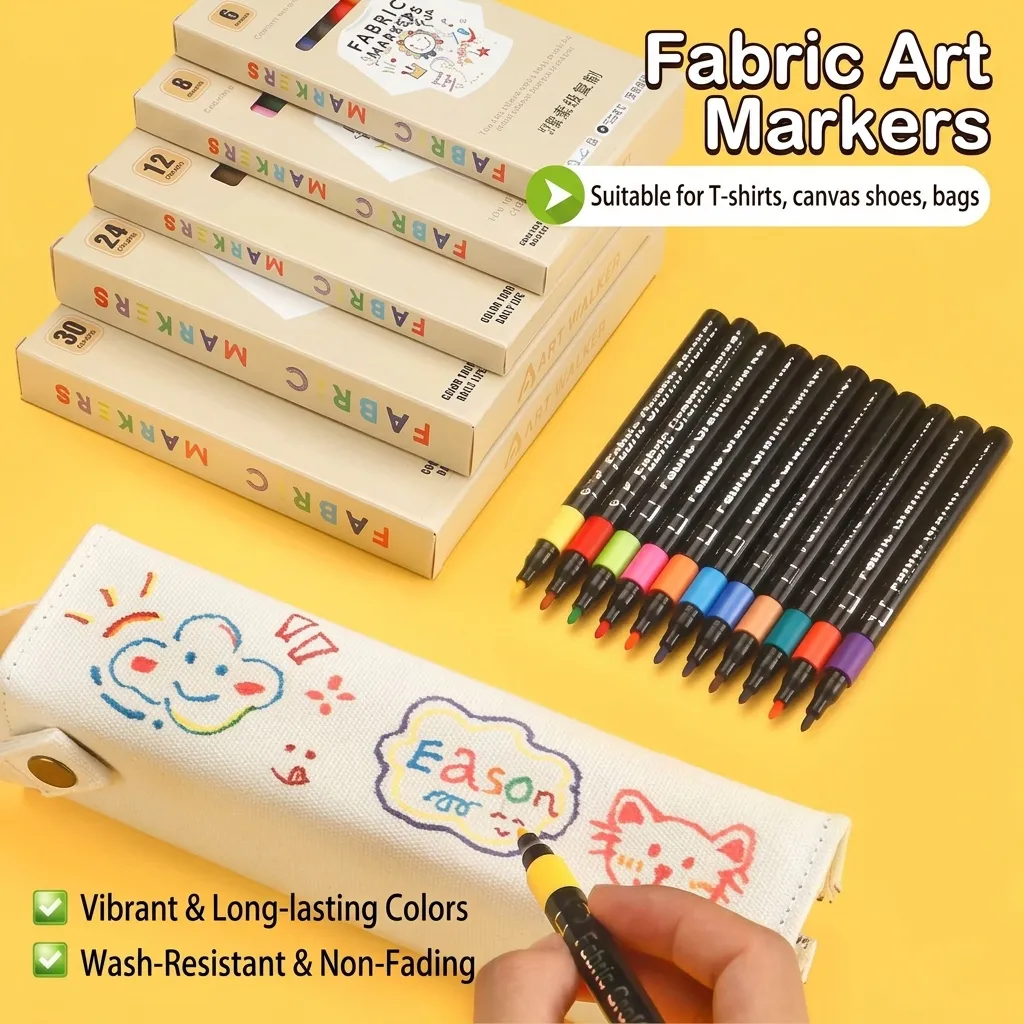 Professionelle Stoffmarker Für Kleidung DIY Malerei Wasserdicht Textil Graffiti Stift Für T-Shirts Schuhe Leinwand Kunstbedarf