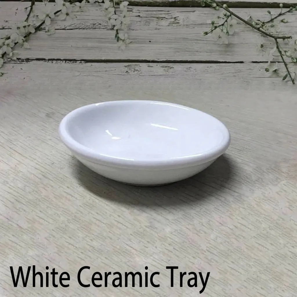 Platillo de Cerámica Blanco Moderno Minimalista Bandeja Pequeña Decorativa para Joyas Portavelas Plato de Servir Vajilla para el Hogar