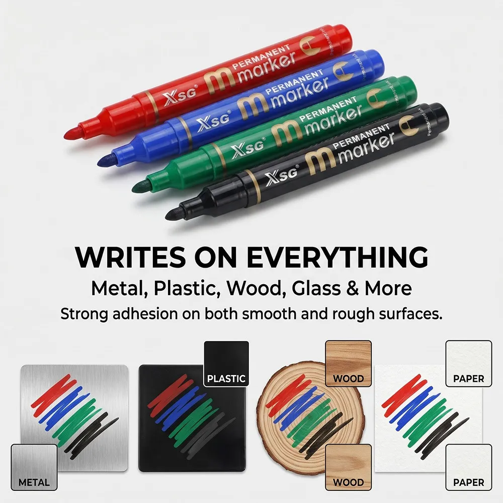 Oil-Based Permanent Marker Waterproof Quick-Drying Marker Pen For Office School Logistics Marking Plastic Writing Tool