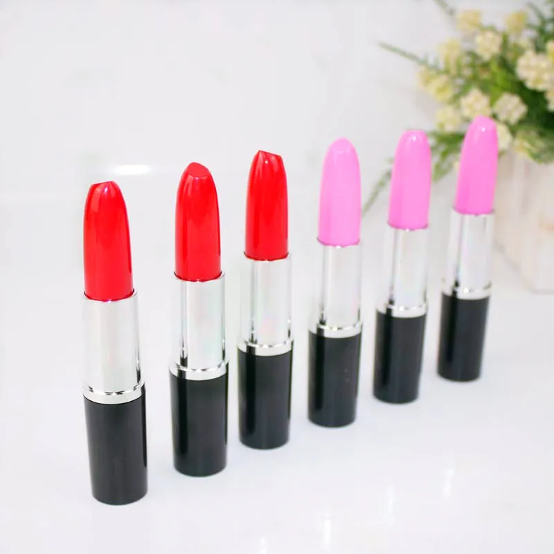 Creative Lipstick Shaped Ballpoint Pen Cute Novelty Office School Supplies Portable Signature Pen Students Teachers Women Gift
