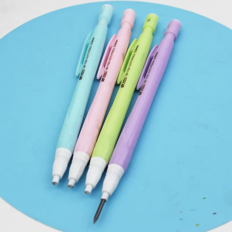 Kids Cartoon Plastic Mechanical Pencil Thick Lead Press Automatic Pencil For School Writing Drawing Everyday Student Stationery