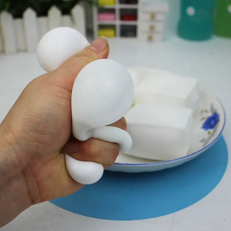 Simulation Tofu Plastic Squishy Toy Soft Novelty Venting Stress Relief Toy For Kids Adults Everyday Desktop Sensory Toy