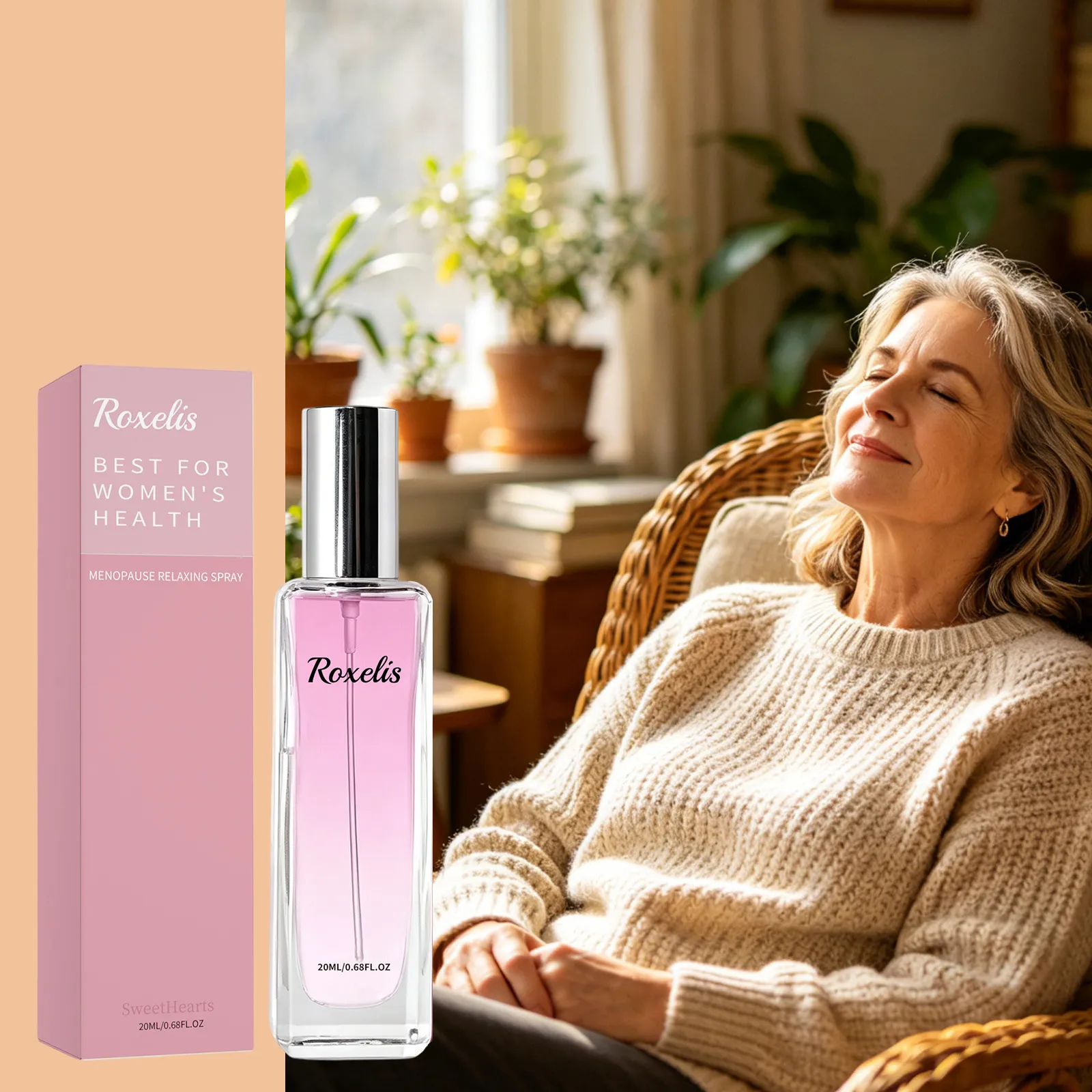 Spray Brume de Soin pour le Corps pour Femmes Formule Herbacée Apaisante Relaxante Bouteille en Verre Portable Spray Parfum Soin Corporel