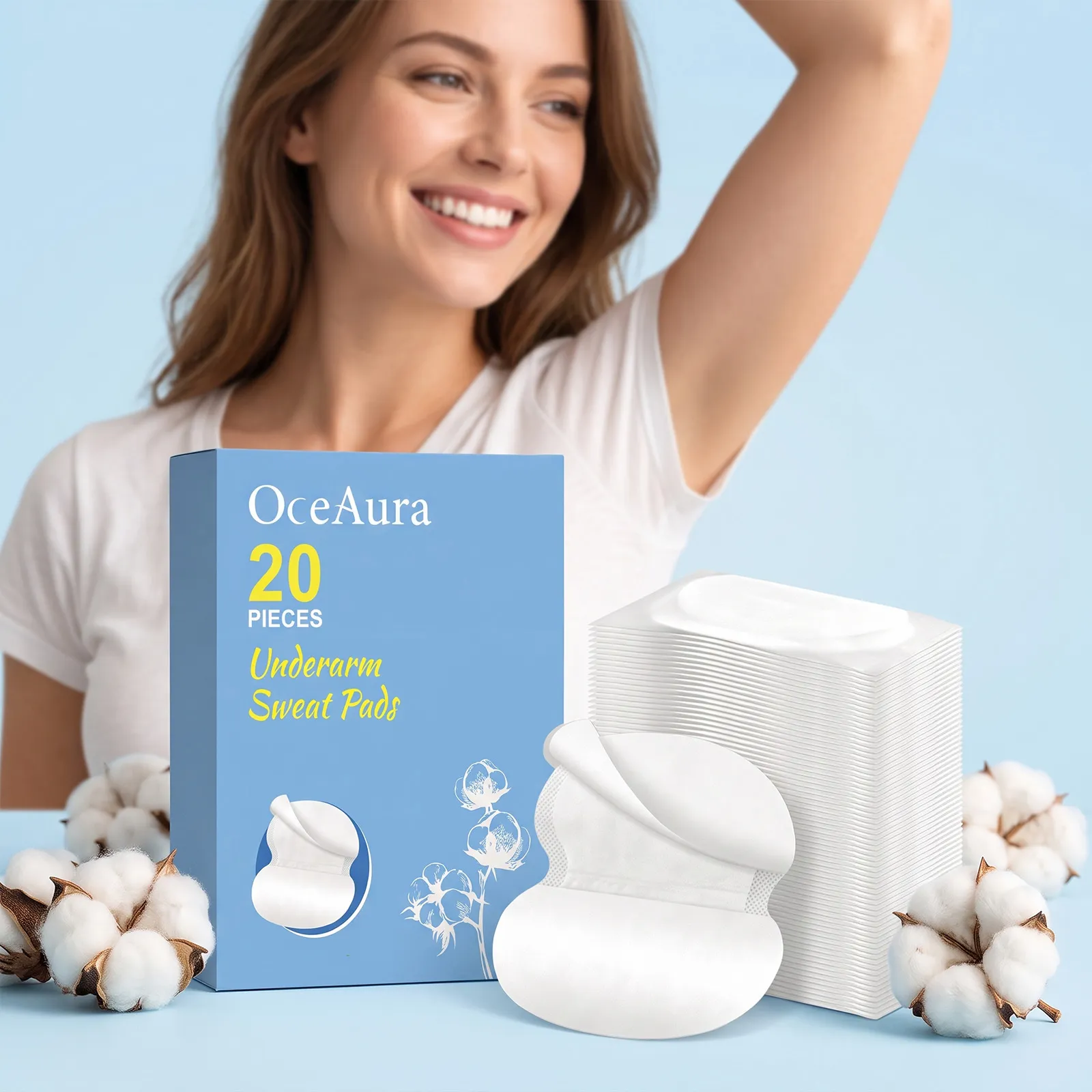 Almohadillas de Sudor para las Axilas Invisibles Desechables Delgadas Transpirables Escudos Absorbentes de Sudor Antitranspirantes Diarios Para Hombres y Mujeres
