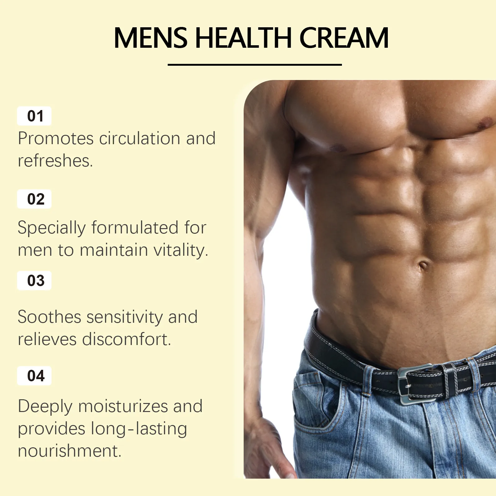 North Moon Crème Santé pour Hommes Massage Soin Nourrissant Crème Corporelle Formule Douce Pour Soins Quotidiens