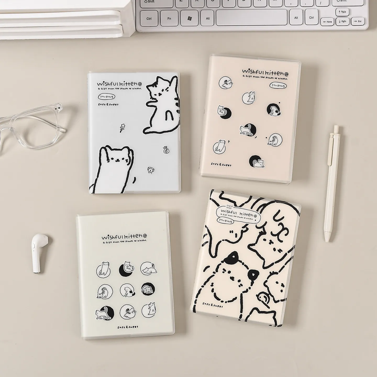 Schattig Kattenmotief Zaknotitieboekje Studentenjournaal Kantoorartikelen Zachte Kaft Dagelijks Dagboek Notitieboekje Planner Kantoorartikelen