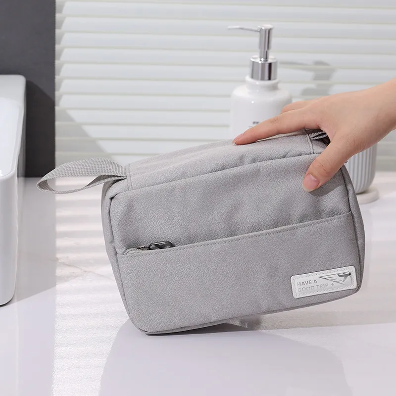 Reise Kulturbeutel Mehrschichtige Faltbare Tragbare Kosmetik Tasche Wasserdichter Oxford Stoff Make-up Etui Für Damen Herren