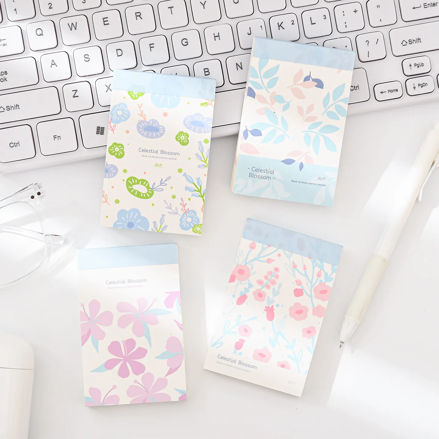 Korean Style Cute Floral Memo Pad Pocket Notebook Student Stationery Diary Material Paper Office Note Book