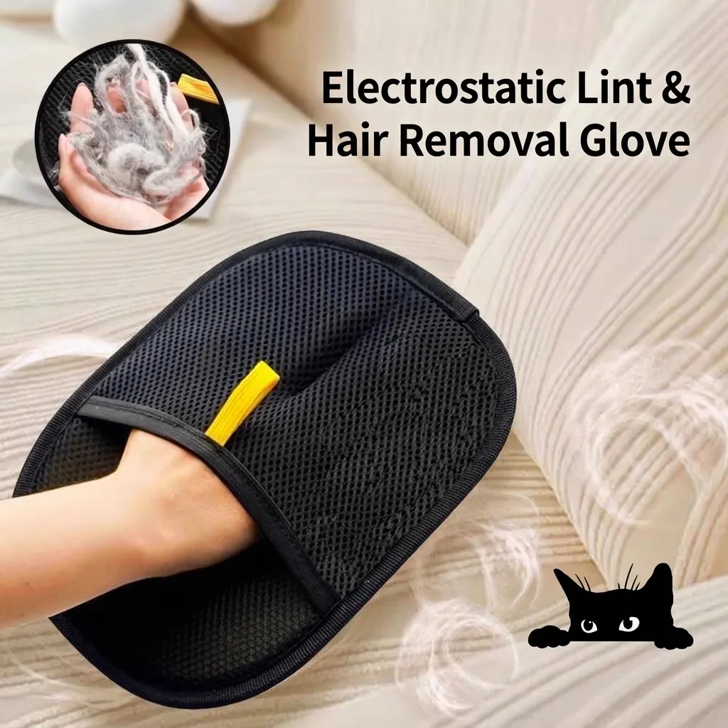 Pet Hair Removal Glove Cat Dog Hair Cleaner Brush Household Electrostatic Adsorption Lint Roller Cleaning Tool For Sofa Bedding Clothing