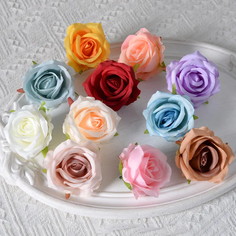 Kunstzijden Rozenbloemhoofdjes Neprozen Voor Huwelijksfeest Huisdecoratie Bloemstuk Handwerk Knutselen Groothandel