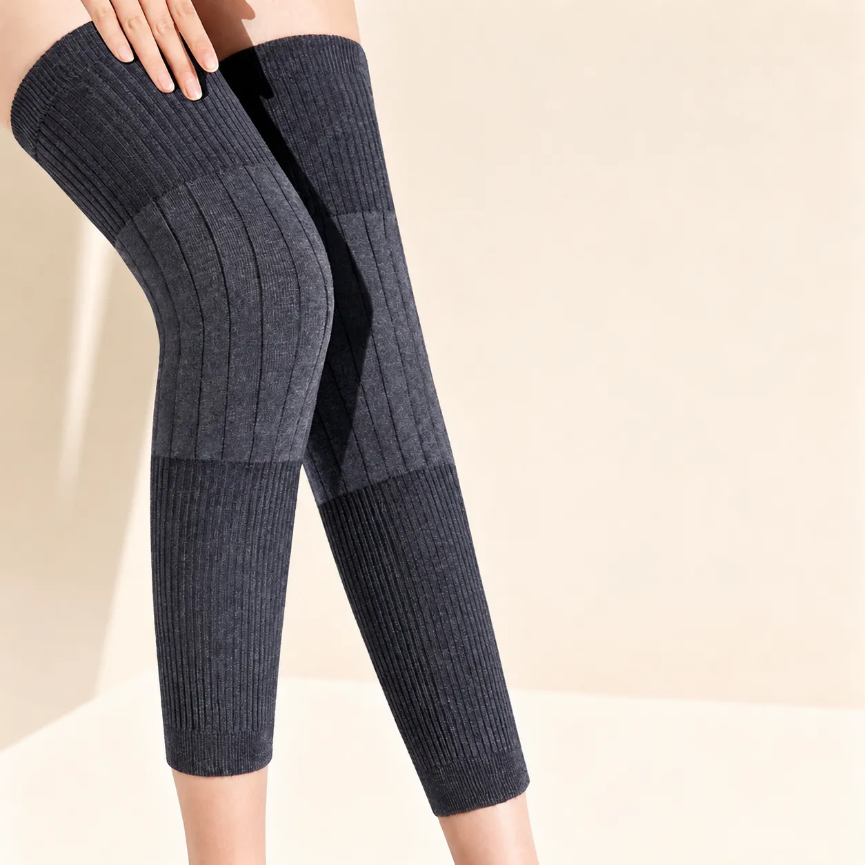 Thickened Wool Cashmere Knee Pads Warm Winter Joint Protection Leg Sleeves For Men Women Elderly Thermal Support