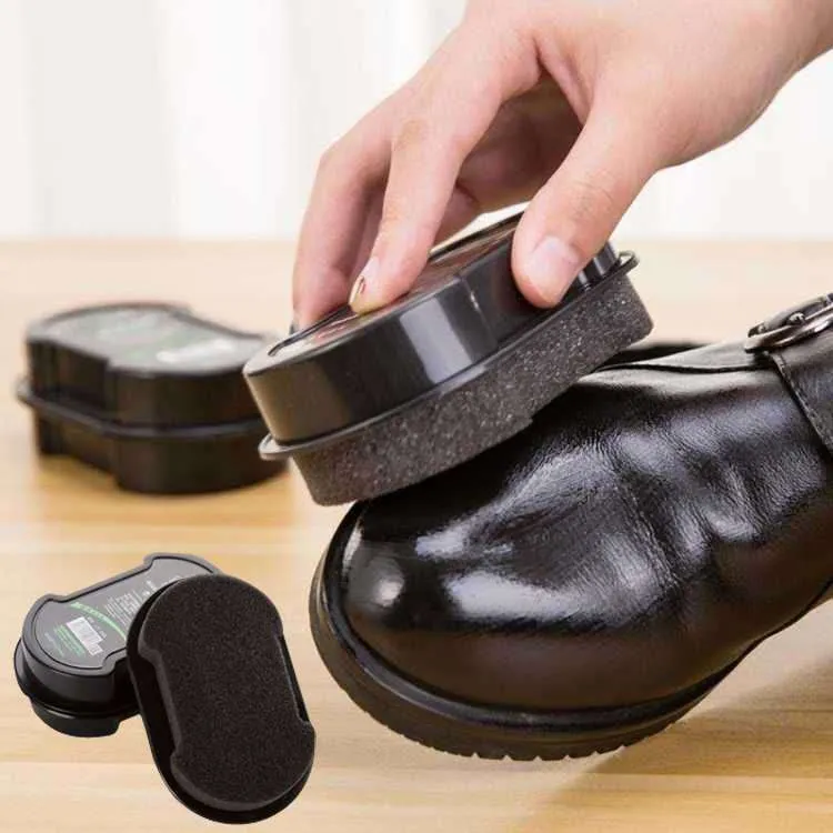 Set Portatile Di Lucido Per Scarpe In Spugna E Olio Di Ricarica Strumento Di Cura Della Pelle