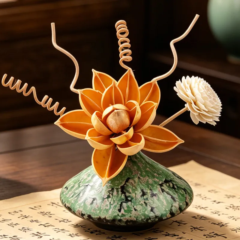 Adorno Difusor de Aromaterapia Retro Zen Chino Hogar Dormitorio Fragancia Aceite Esencial Difusor de Varillas Decoración de Escritorio