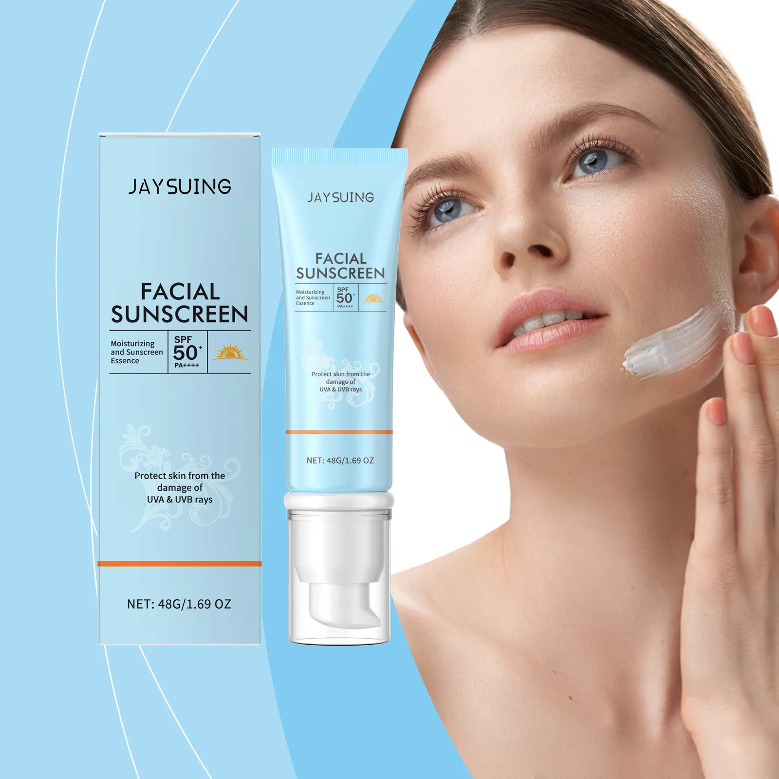 Ανανεωτική Κρέμα Αντιλιακού Προσώπου SPF 50 PA Ενυδατική Αντιγηραντική Προστασία UV Λοσιόν Φροντίδας Ηλίου Για Καθημερινή Χρήση