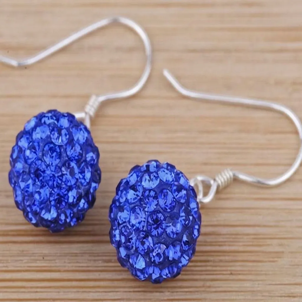 Shamballa Style Disco Ball Drop Earrings Sparkling Rhinestone Polymer Clay Dangle Earrings For Women Fashion Jewelry Accessories Daily Wear