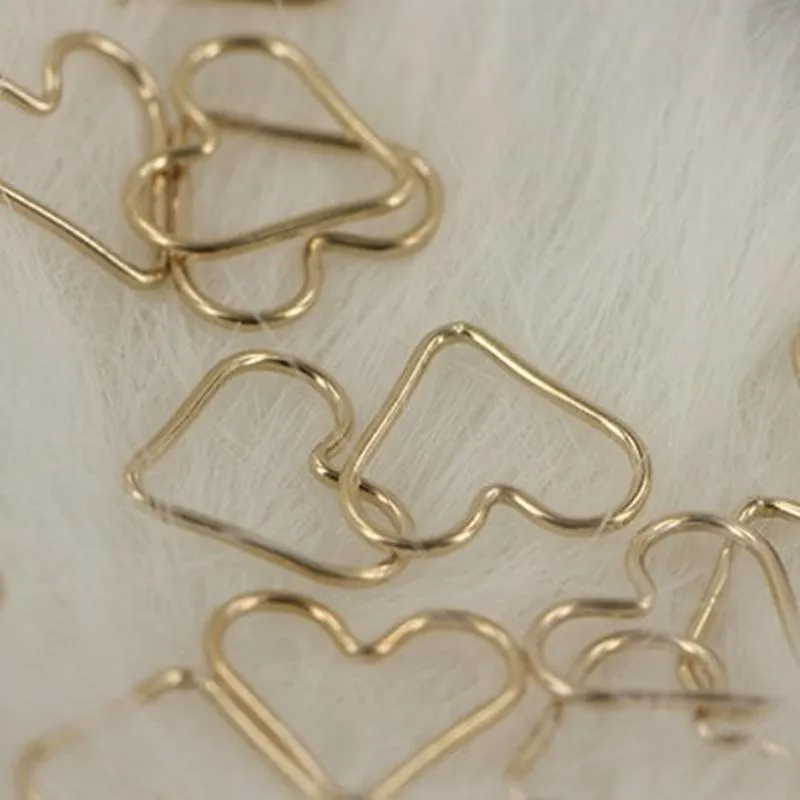 14K Gold Plated Copper Heart Open Jump Ring DIY Jewelry Making Connector Love Peach Heart Shaped Findings Accessories