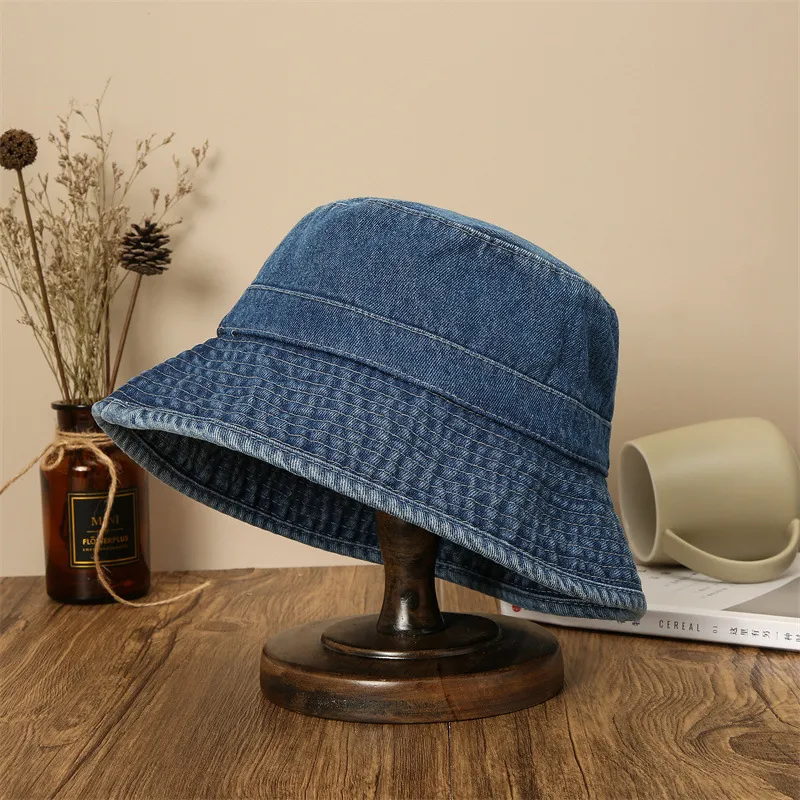 Γυναικείο Καπέλο Bucket Denim Φθινόπωρο Χειμώνας Ζεστό Ευέλικτο Basin Hat Casual Κορεάτικο Street Trendy Απλό Καπέλο Ψαρά