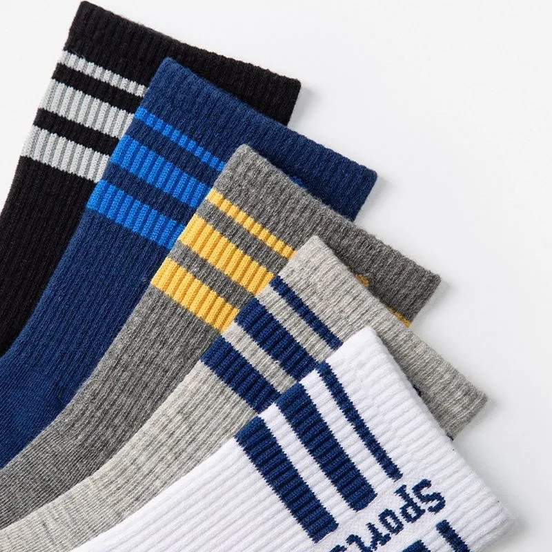 Mens Athletic Crew Socks Cotton Moisture Wicking Breathable Running Basketball Sports Socks Casual Daily Wear