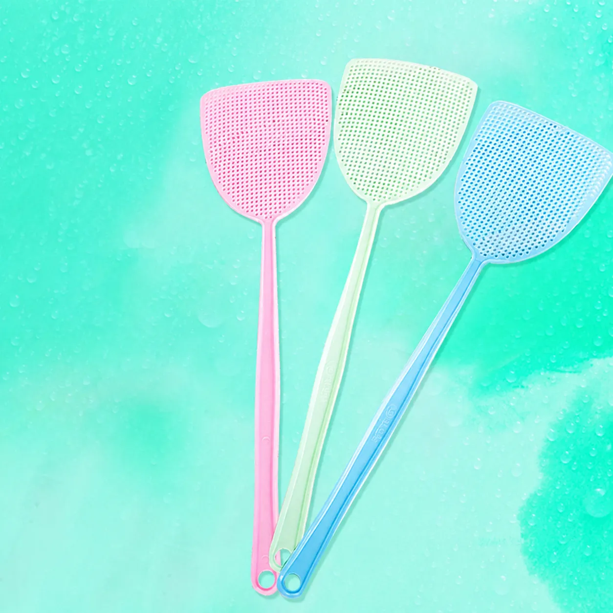 Household Plastic Fly Swatter Durable Long Handle Mesh Mosquito Killer Tool Practical Cleaning Gadget For Home Daily Use