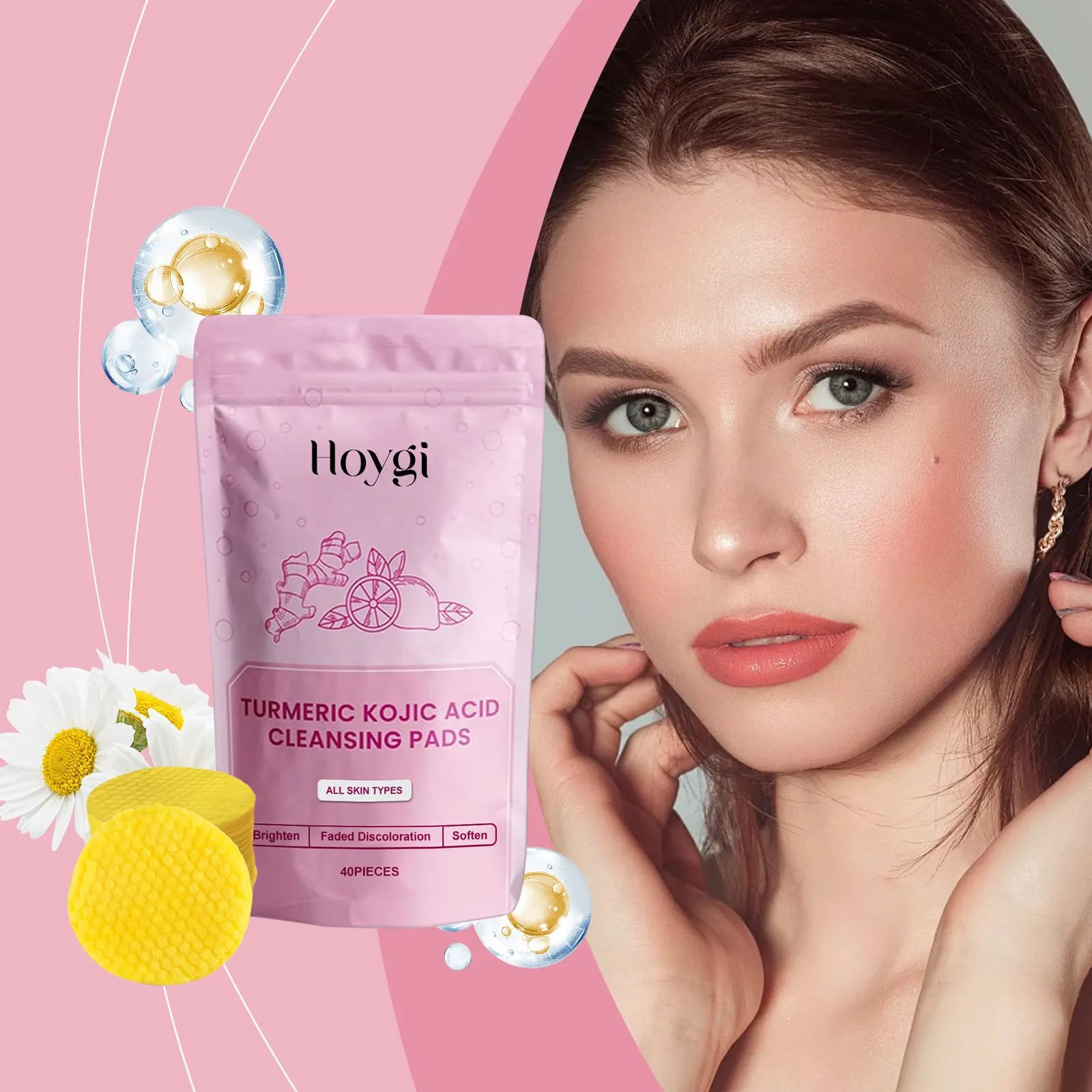 Pad Katharismou Prosopou me Kourkouma kai Kojic Acid