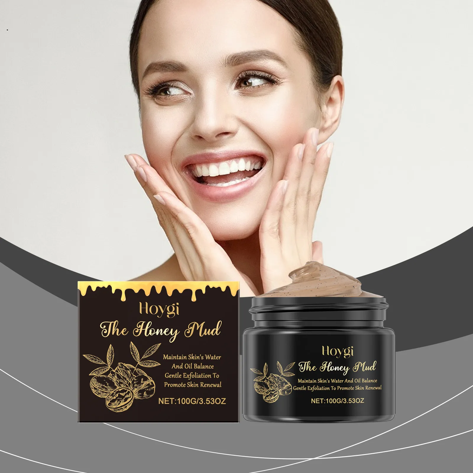 Hoygi Honey Body Scrub Gentle Exfoliating Deep Cleansing Moisturizing Mud Mask Refreshing Non Sticky Skin Care Product