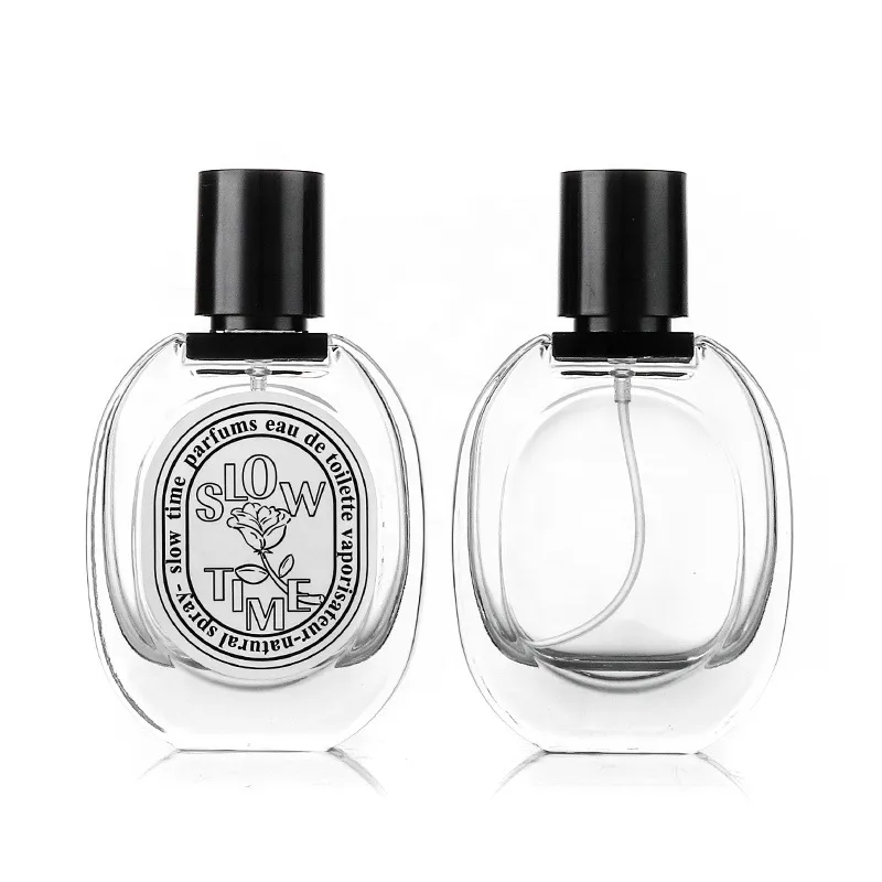 Botella de Spray de Perfume de Vidrio Transparente Portátil Vacía Recargable Recipiente Atomizador Cosmético de Viaje