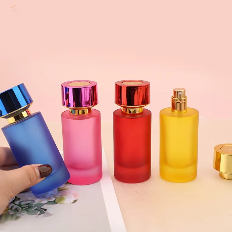 Botella de Perfume de Vidrio Recargable Portátil Rociador de Niebla Fina Contenedor Cosmético Vacío Para Viaje