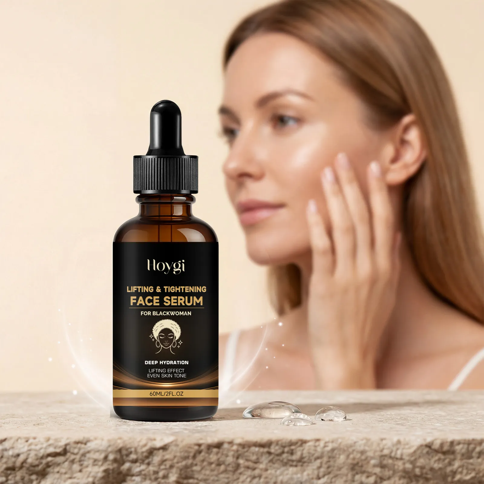 Siero Viso HOYGI Idratante e Nutriente Riparazione Profonda Antietà Rassodante Essenza per la Cura del Viso Con Flacone Contagocce