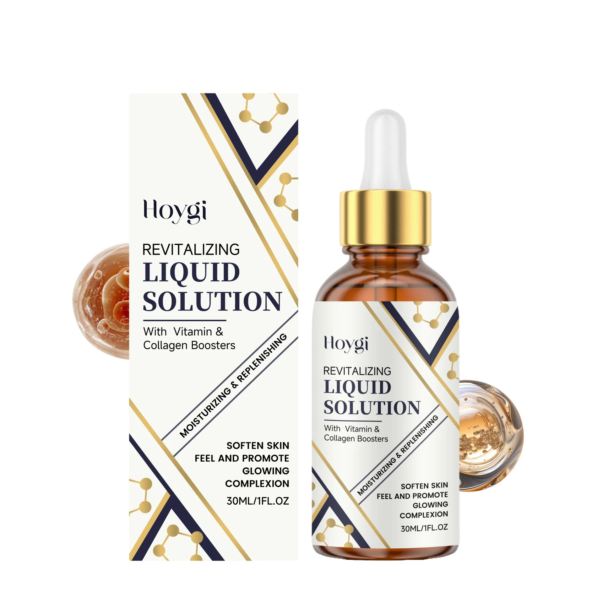 Siero Viso Idratante e Rivitalizzante Essenza per la Cura della Pelle Nutriente Antietà Con Flacone Contagocce