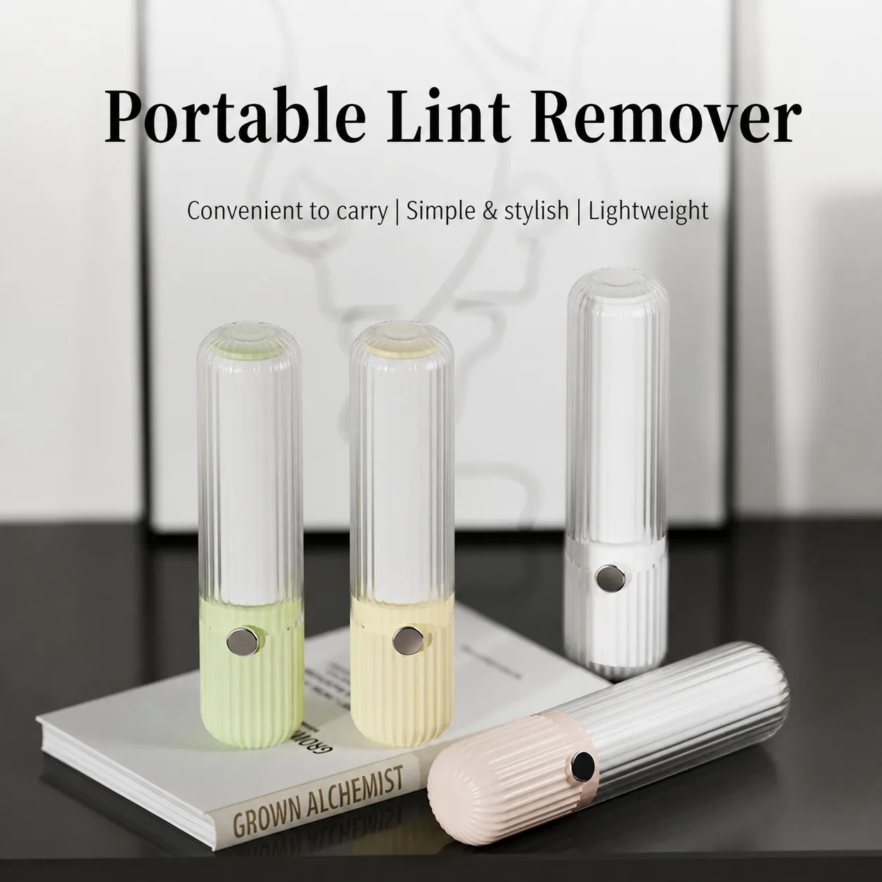 Portable Lint Roller Tearable Household Clothes Hair Remover Roller Dust Brush With Dust Cover Compact Design Storage Tool