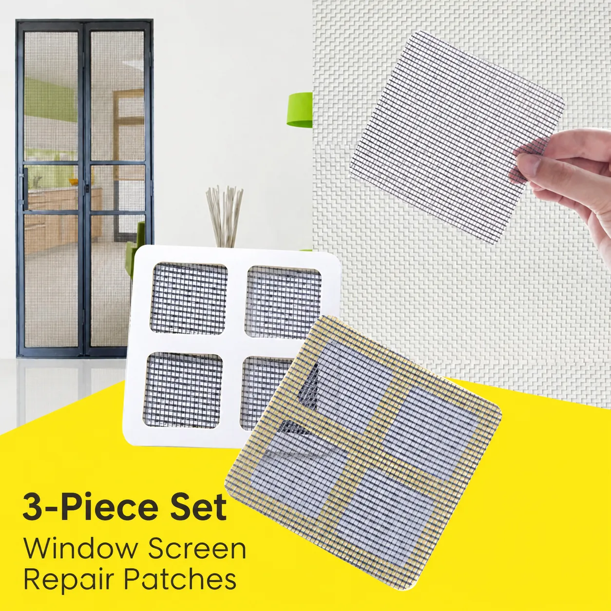 Modern Minimalistisch Kunststoff Fliegengitter Reparaturflicken Selbstklebend Netzgitter Loch Reparatur Klebeband Für Insektenschutz Haushalt Netz Reparatur