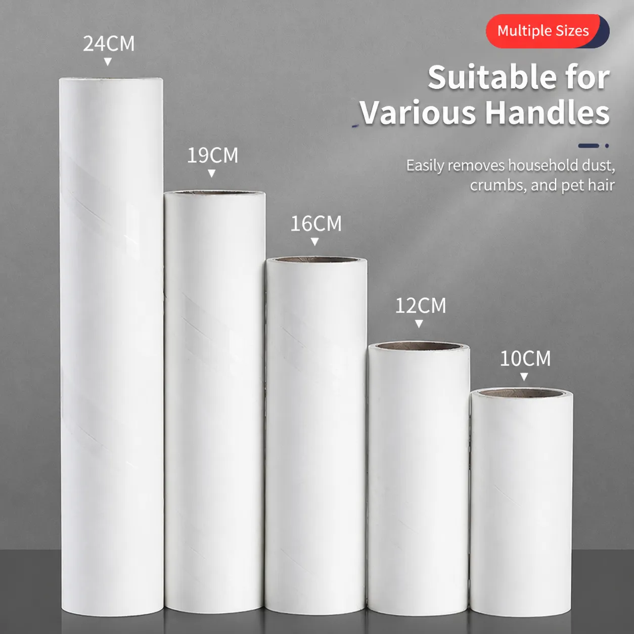Sticky Lint Roller Refill Rolls Diagonal Tear Cleaner Paper Roll For Clothes Pet Hair Dust Household Cleaning
