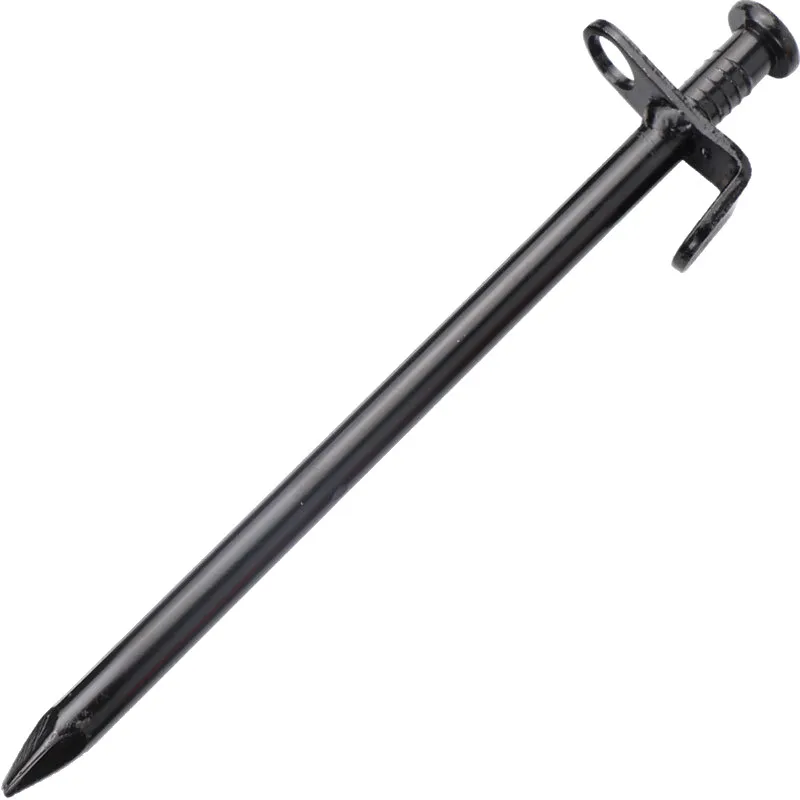 Piquets de Tente en Acier Robustes pour Camping Extérieur Auvent Clous de Sol Noirs Épaissis Randonnée Abri Piquets Métalliques