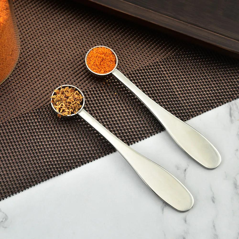 Cucharilla de Té de Acero Inoxidable 304 Cucharilla de Té de Cabeza Única Cuchara de Condimento de Cocina Cuchara de Café Vajilla