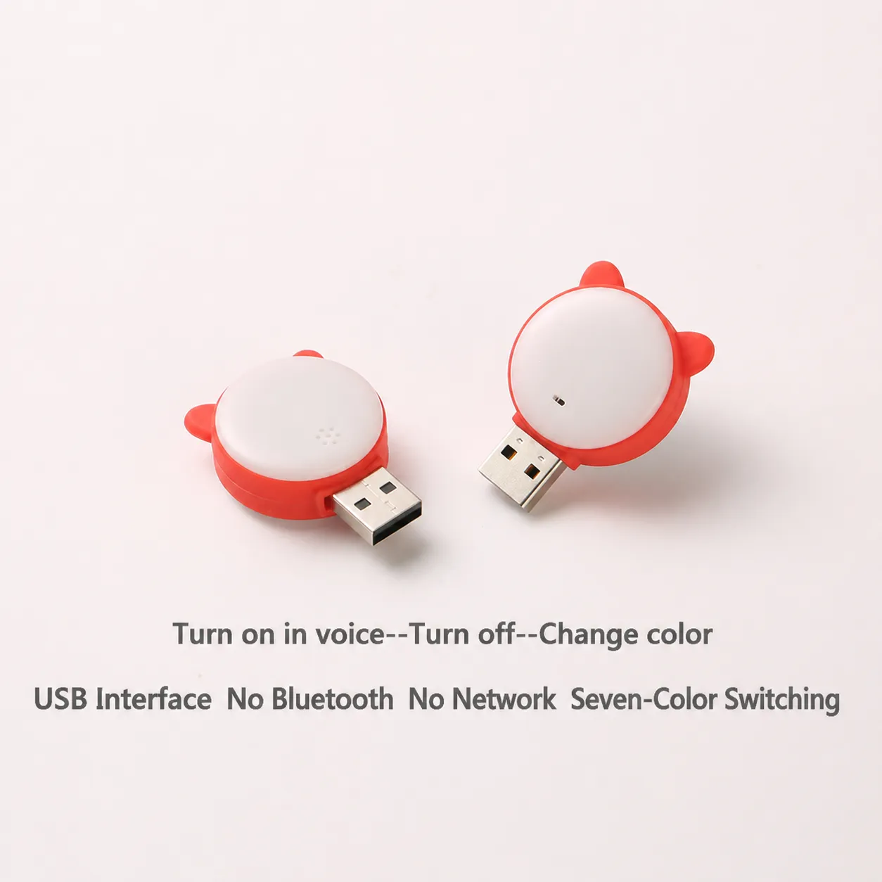 USB Schattige Kat Spraakbesturing LED Nachtlampje Mini Creatieve Sfeerverlichting Lamp Voor Slaapkamer Huisdecoratie
