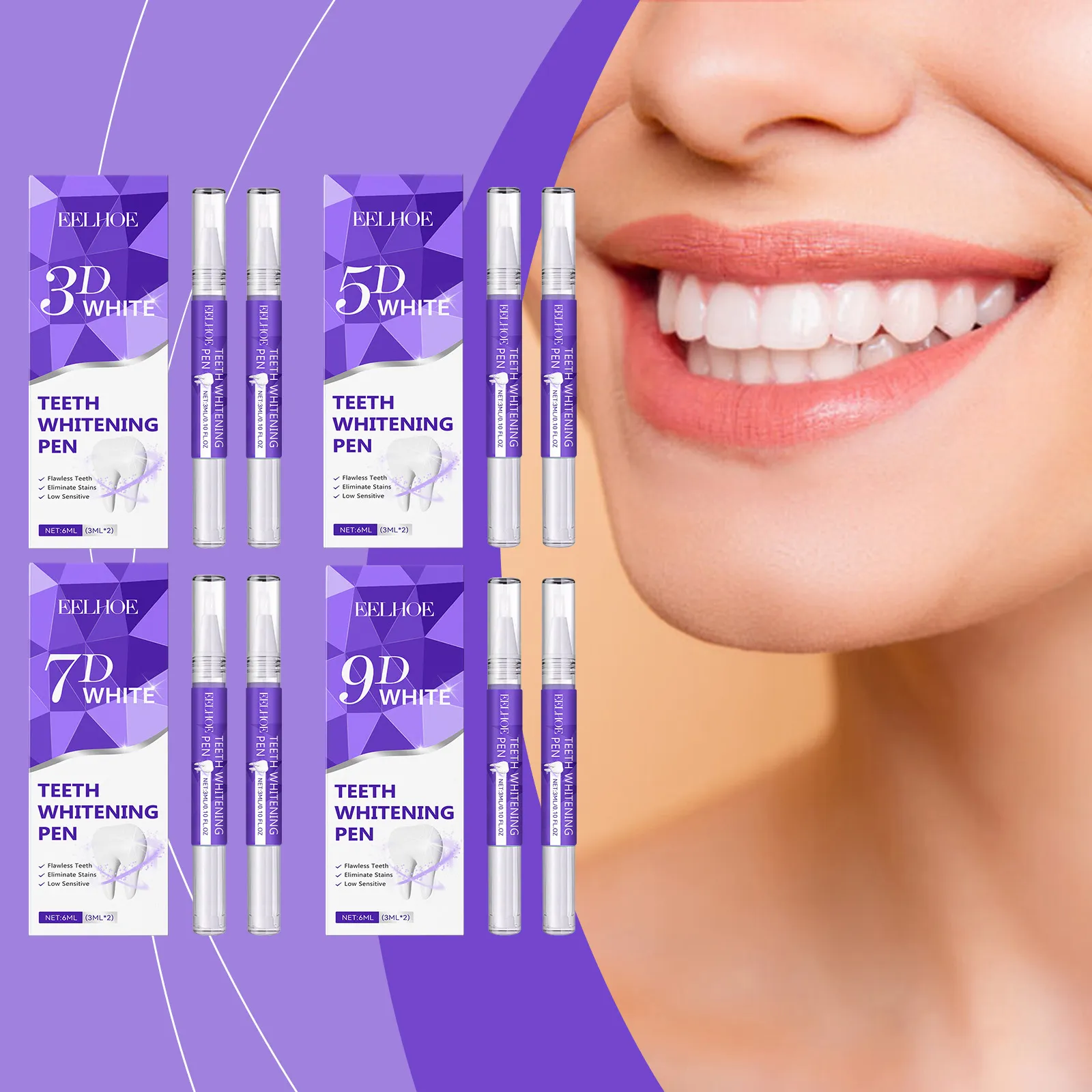 Penna Sbiancante Dentale Professionale Gel Rimozione Macchie Cura Dentale Strumento Pulizia Orale Portatile