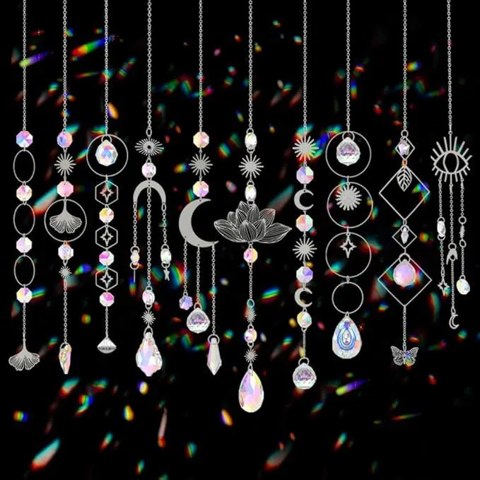 Kristall Sonnenfänger Suncatcher Anhänger Nordischer Windspiel Regenbogenmacher Kronleuchter Hängende Dekoration Heimdekoration