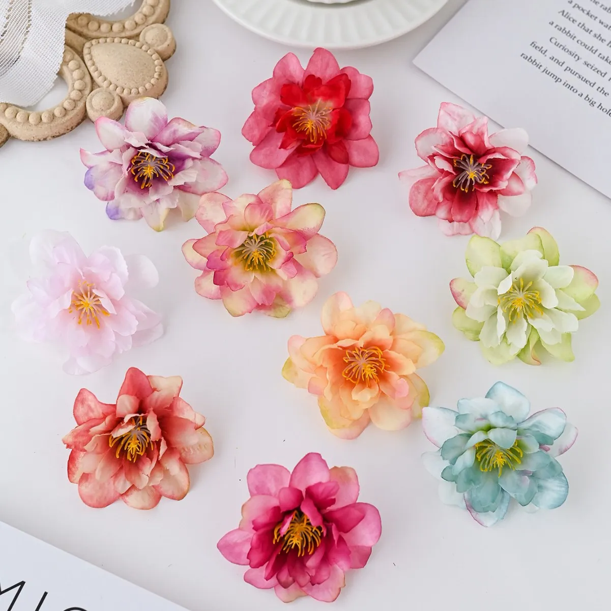Kunstmatige Wilde Pioenroos Bloemhoofdjes Zijden Bloemen Voor Bruiloft Huisdecoratie Fotografie Requisieten DIY Ambacht Bloemstukken