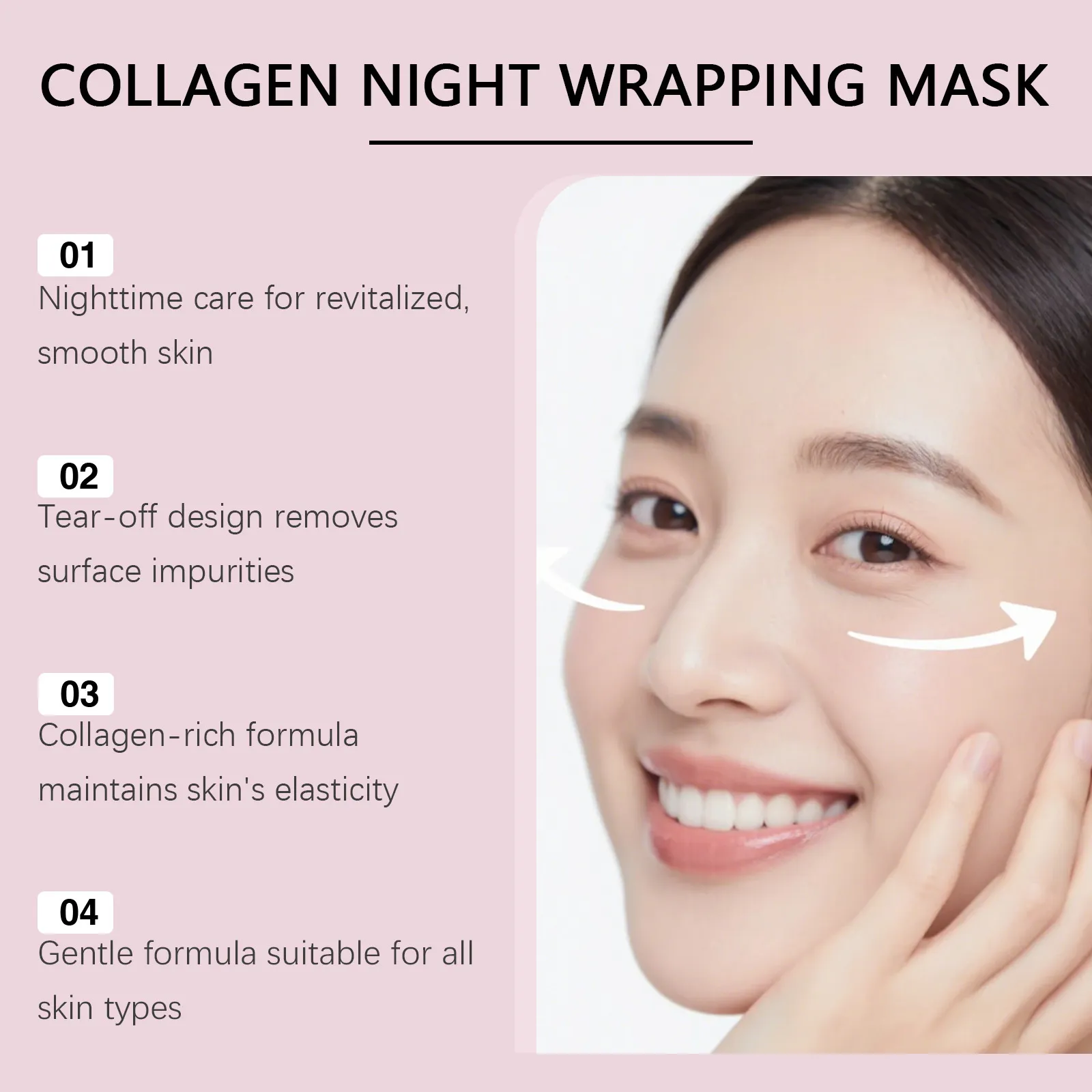 Set de Mascarilla Facial Despegable de Colágeno Con Pincel de Silicona Limpieza Profunda Tratamiento Cuidado Facial
