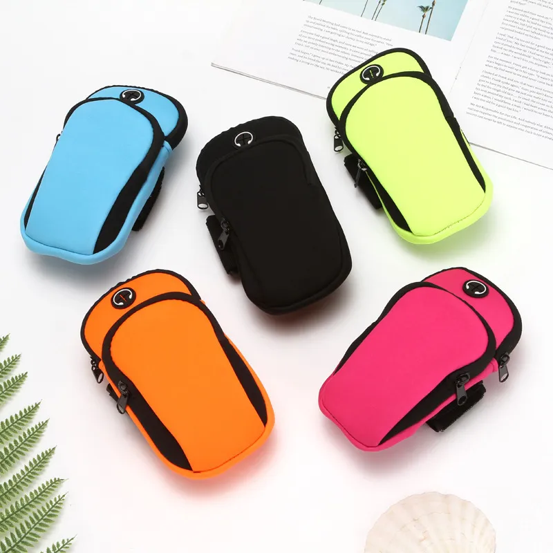 Bolsa de Brazo de Neopreno para Deportes al Aire Libre Brazalete para Teléfono de Running Bolsa de Equipo de Fitness Impermeable