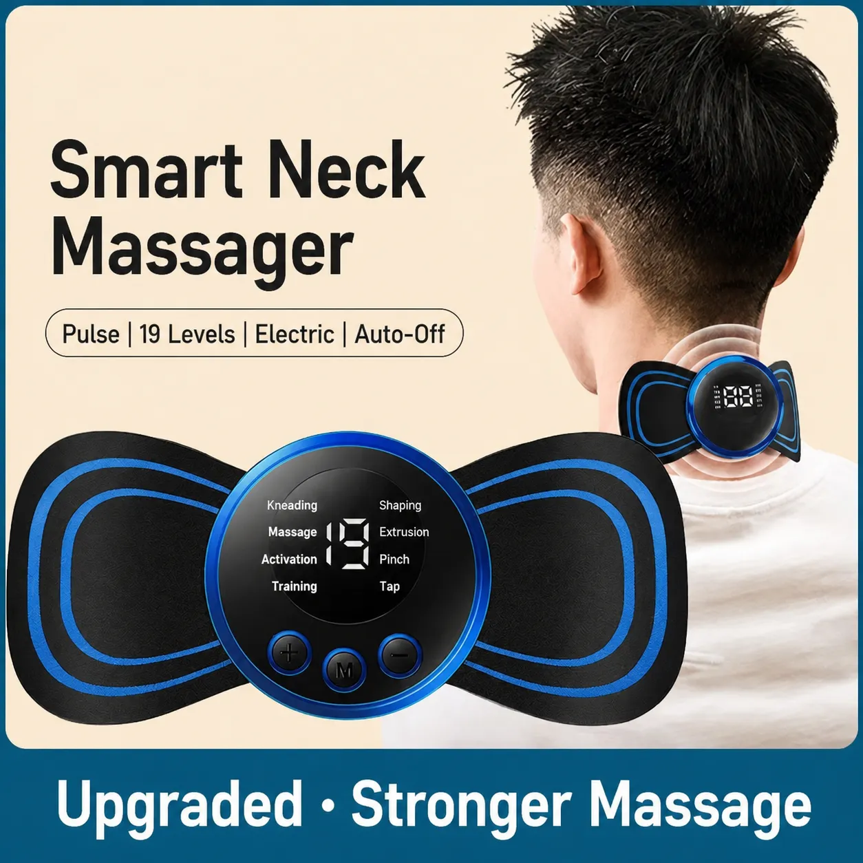Smart EMS Pulse Neck Massager Portable Mini Electric Cervical Massager Muscle Relaxation Body Massager