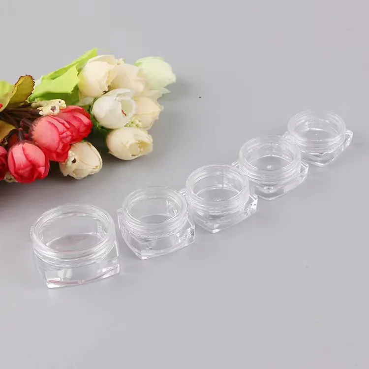 Transparentes Acryl Kosmetik Creme Glas Leer Wiederbefüllbare Probe Behälter Topf Für Reise Make-up Aufbewahrung