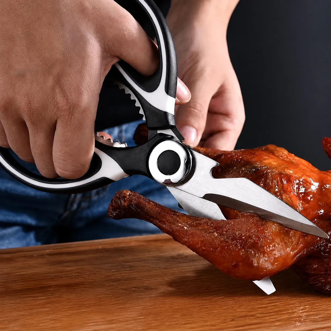 Multifunctional Stainless Steel Kitchen Scissors Heavy Duty Food Shear For Meat Chicken Bone Vegetable And Cooking
