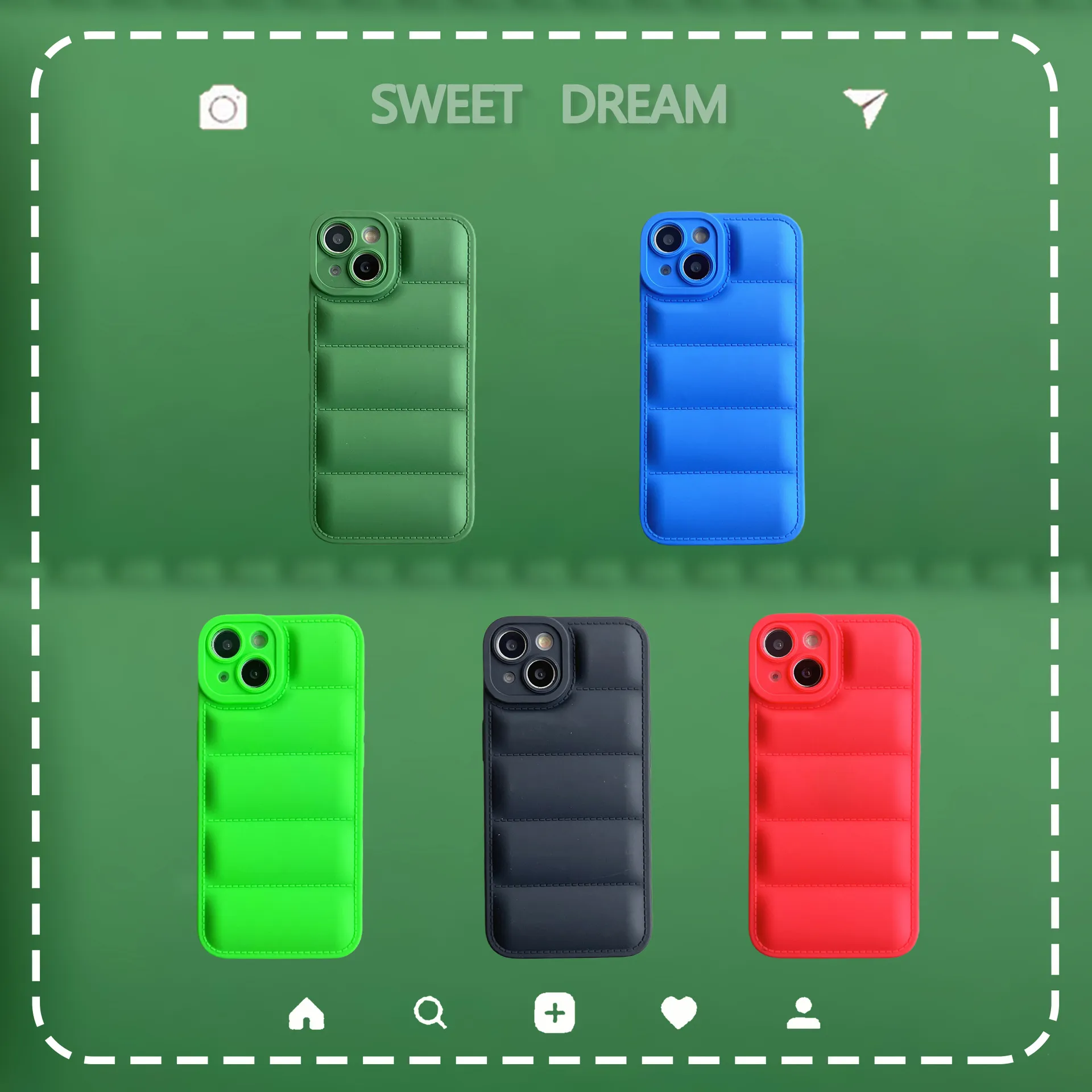 Puffer Jacke TPU Handyhülle Für iPhone 15 14 13 12 Pro Max Plus Weiche Hautfreundliche Silikon Schutzhülle Sturzsicher